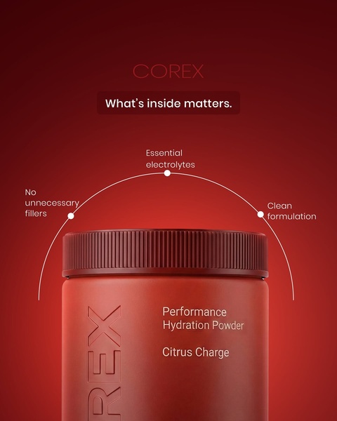 hydration powder, electrolyte powder, sports drink, energy drink, hydration supplement, product demo, minimalist, energetic, bold, red
